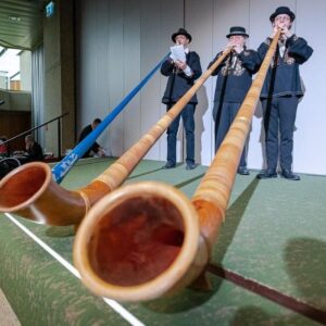 COP to the Basel Rotterdam Stockholm Conventions, Geneva May 2023 Panel Discussion Alphorn Musicians Show